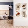 Imagem de Kit 4 Quadros Cantinho Do Café 45x34cm - com vidro