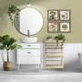 Imagem de Kit 4 Quadros Decorativos para Banheiro e Lavabo com Imagem e Vidro - 23x23cm