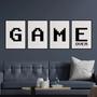 Imagem de Kit 4 Quadros Game Over Preto E Branco 33x24cm - com vidro