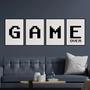 Imagem de Kit 4 Quadros Game Over Preto E Branco 45x34cm - com vidro