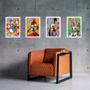 Imagem de Kit 4 Quadros Grafitte Personagens Infantis 33x24cm - com vidro