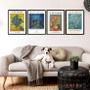 Imagem de Kit 4 Quadros Obras De Van Gogh 33X24Cm - Com Vidro