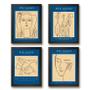 Imagem de Kit 4 Quadros Picasso 33x24cm - Com Vidro