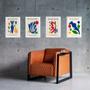 Imagem de Kit 4 Quadros Posters Matisse Colorido 24X18Cm
