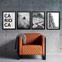 Imagem de Kit 4 Quadros Rio De Janeiro - Gírias Carioca 33x24cm - com vidro