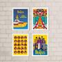 Imagem de Kit 4 Quadros Yellow Submarine - Beatles 24X18Cm - Com Vidro