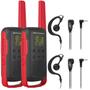 Imagem de Kit 4 Rádios Comunicador Motorola T210BR com 4 Fones de Ouvido Reforçado