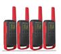 Imagem de Kit 4 Rádios Comunicador Motorola T210BR com 4 Fones de Ouvido Reforçado