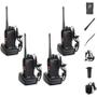 Imagem de Kit 4 Rádios Comunicadores Uhf/Vhf Walkie Talkie Baofeng Bf