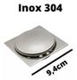 Imagem de Kit 4 Ralo Click Inteligente Banheiro Quadrado Inox 10x10cm