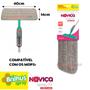 Imagem de Kit 4 Refil Mop Spray Brilhus Noviça Spray Fit Tecido Microfibra Limpeza Chão - BTN2050R Bettanin