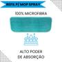 Imagem de Kit 4 Refis Microfibra Verde Para Mop Spray Multiuso Lava Enxagua e Seca.