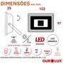 Imagem de Kit 4 Refletor Sensor de Presença 10W Luz Branca 6500K IP65