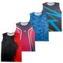 Imagem de Kit 4 Regata Camiseta Cavada Masculina Academia Dry Fitness Protecao UV Secagem rapida Musculacao Tr