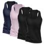 Imagem de Kit 4 Regatas Nadador Feminina Dry Camisa Blusa Treino Academia Esporte Esportiva Fitness