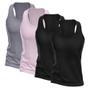 Imagem de Kit 4 Regatas Nadador Feminina Dry Camisa Blusa Treino Academia Esporte Esportiva Fitness