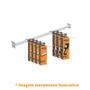 Imagem de Kit 4 Réguas De Aço Carbono 91Cm Branco Para Gôndola