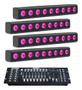 Imagem de Kit 4 Ribaltas Pixel 9 Leds Rgbw 4in1  Mesa Dmx