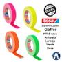 Imagem de KIT 4 rls Fita Tecido Gaffer Tape Tesa 24mmX25m Fluorescente