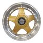 Imagem de Kit 4 Rodas Aro 17x7 Euro Volcano 5x100/112 Diam. Dourado Et 38