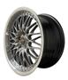 Imagem de Kit 4 Rodas Aro 18x8.5 Work VS ET35 CB73,1 5x114.3 Preto Cromado BP