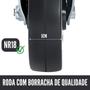 Imagem de Kit 4 Rodizio Rodas Giratoria Andaime C/Freio Borracha