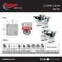 Imagem de Kit 4 Rodízios Silicone PVC Gel Cristal Placa 2" 50mm 40kg 2 Com Freio 2 Sem Freio - Colson