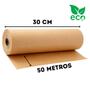 Imagem de Kit 4 Rolos De Papel Semi Kraft 30 CM x 50M Embalagem Mascaramento e Automotivo