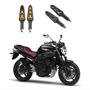 Imagem de KIT 4 Seta Sequencial Pisca de Led Estrela Modelo P09S Moto FAZER 600 FZ 6S Ano 2016 2017 2018201920202021