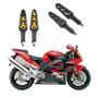 Imagem de KIT 4 Seta Sequencial Pisca de Led Universal Modelo P09S Estrela Moto HONDA CBR 929RR 2004 2005 2006 2007 2008 2009