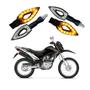 Imagem de Kit 4 Setas Esportivas de Led P01 Modelo Flecha vazado para Moto Honda NXR 125 BROS ES 2004 2005 2006 2007 2008 2009