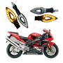 Imagem de Kit 4 Setas Esportivas Led P01C Carbono Modelo Flecha vazado Moto CBR 929RR Ano 2010 2011 2012 2013 2014 2015