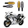 Imagem de KIT 4 Setas Esportivas Pisca de Led Modelo P26 Para Moto KAWASAKI NINJA ZX 12 R 1200 Ano 2016 2017 2018201920202021