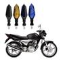 Imagem de KIT 4 Setas Sequenciais Led Universal Pisca Azul P43S Moto CG 150 SPORT 2004 2005 2006 2007 2008 2009 2010 2011 2012