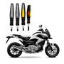 Imagem de KIT 4 Setas Sequenciais Modelo P25B Slim / Palito Para Moto Honda NC 700X ABS 2010 2011 2012 2013 2014 2015