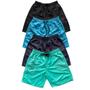 Imagem de Kit 4 Short Liso Moda Praia Tactel Bermuda Com Bolsos Verão Relaxado