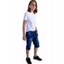 Imagem de Kit 4 Short Masculino Infanto juvenil Jeans Com Licra 4