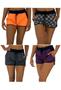 Imagem de Kit 4 Shortinho Feminino MXD Conceito Casual Fitness Cores Diversas