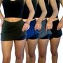 Imagem de Kit 4 Shorts Saias Femininos Soltinhos Elástico Lisos Cores Sortidas Suplex Pp ao Plus Size