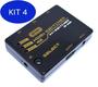 Imagem de Kit 4 Splitter Hdmi Switch 3X1 Hub 4K Full Hd 3D Com - Knup