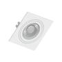 Imagem de Kit 4 Spot Embutir Quadrado Face Plana Dicroica Mr16 Branco + Lâmpada Dicroica 4,8w 2700k
