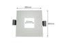 Imagem de Kit 4 Spot Quadrada MR16 GU10 em Aluminio Branco