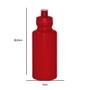 Imagem de Kit 4 Squeezes 550Ml Vermelho Plástico Premium