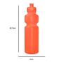 Imagem de Kit 4 Squeezes 750Ml Laranja Neon Plástico Premium