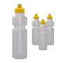 Imagem de Kit 4 Squeezes 750Ml Tampa Fibra Madeira Amarelo