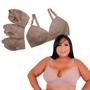 Imagem de Kit 4 Sutian Plus Size Reforçado Alça Grossa Feminino Cotton