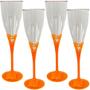 Imagem de Kit 4 Taça Champanhe 140Ml Acrílico Evento Base Laranja