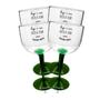 Imagem de Kit 4 Taças Gin Bicolor Verde Personalizadas Enfermagem