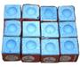 Imagem de Kit 4 Taco 1,45m 1 Dz Giz Azul E 1 Cx Branco Sinuca Bilhar