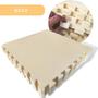 Imagem de Kit 4 Tapete Infantil EVA Estilo Piso Tatame 50x50cm 20mm Grosso Emborrachado Crianças Bebes Academia Exercícios c/ Encaixe + Bordas Acabamento
